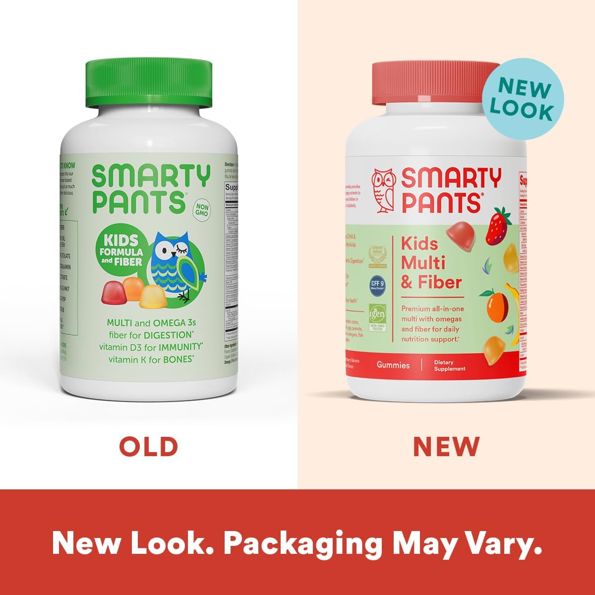 Children's Multivitamin Gummies with Omega 3 Fish Oil (EPA/DHA) and Fiber Supplement for Boys & Teens