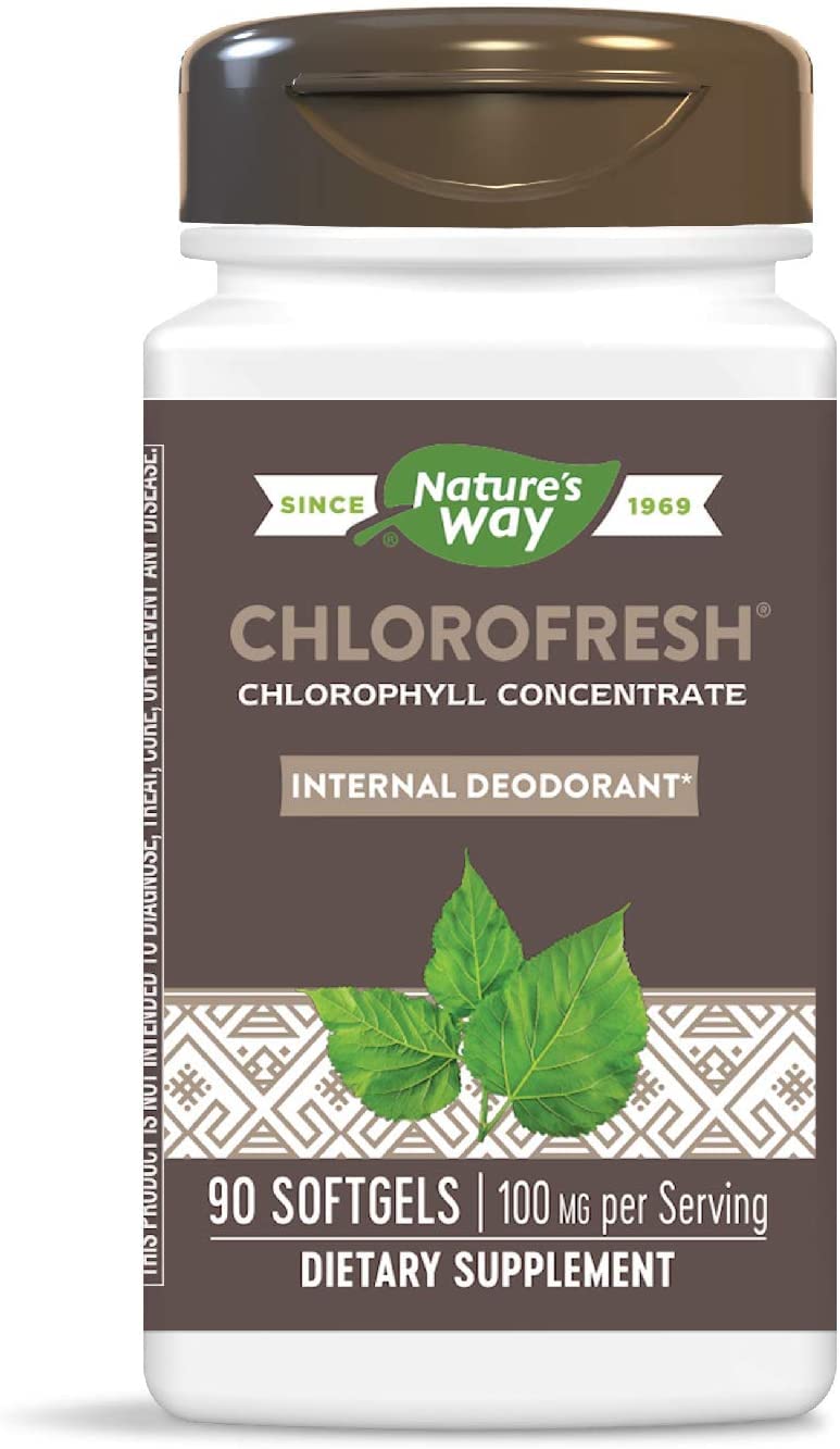Chlorofresh Internal Deodorant Softgels - Natural Way to Freshen Breath and Body, 90 Count