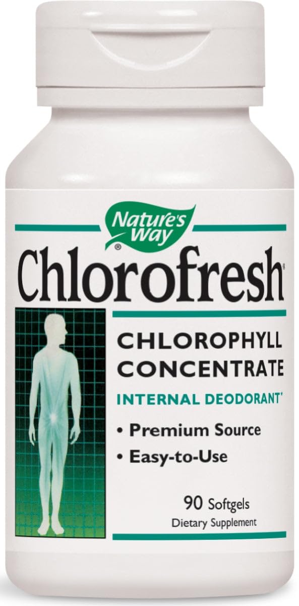 Chlorofresh Internal Deodorant Softgels - Natural Way to Freshen Breath and Body, 90 Count