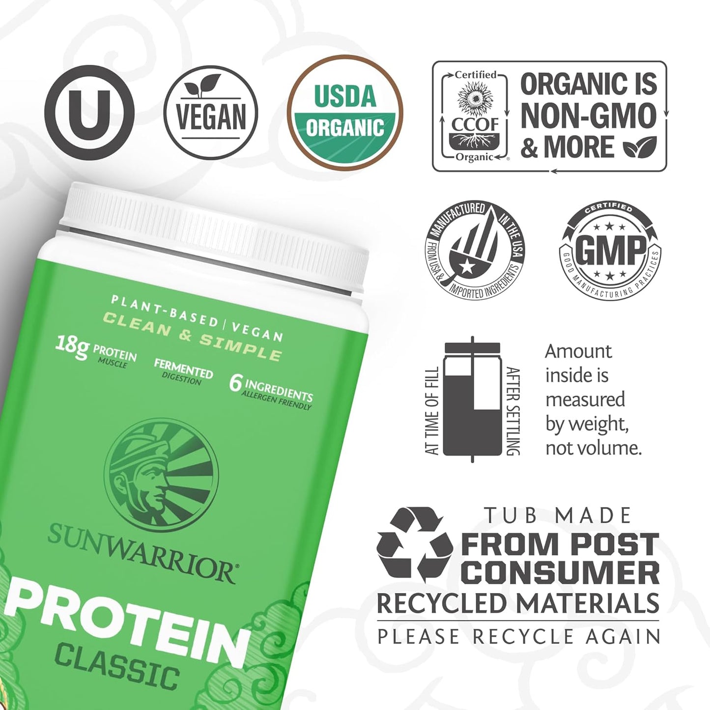 Chocolate Brown Rice Protein Powder & Unflavored Creatine Monohydrate Bundle - Plant-Based with 30 Servings Each