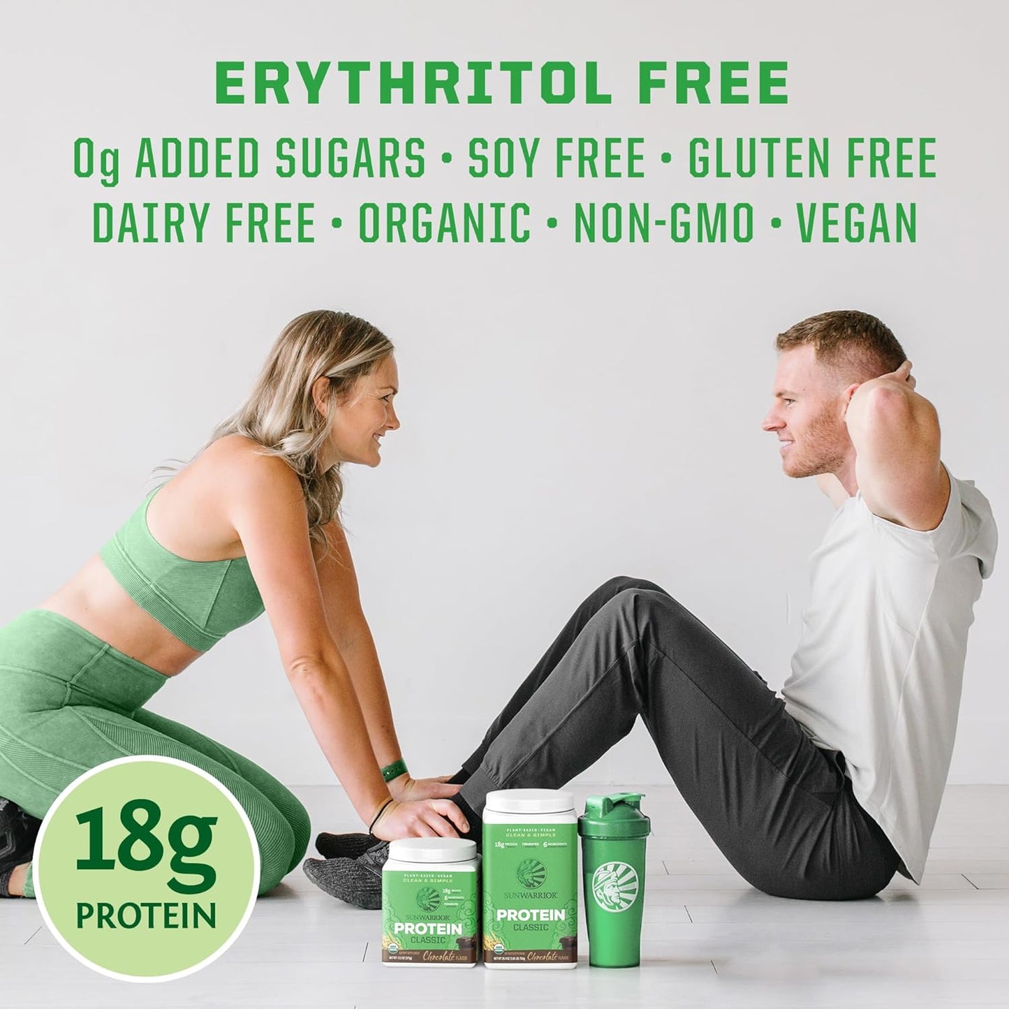Chocolate Brown Rice Protein Powder & Unflavored Creatine Monohydrate Bundle - Plant-Based with 30 Servings Each