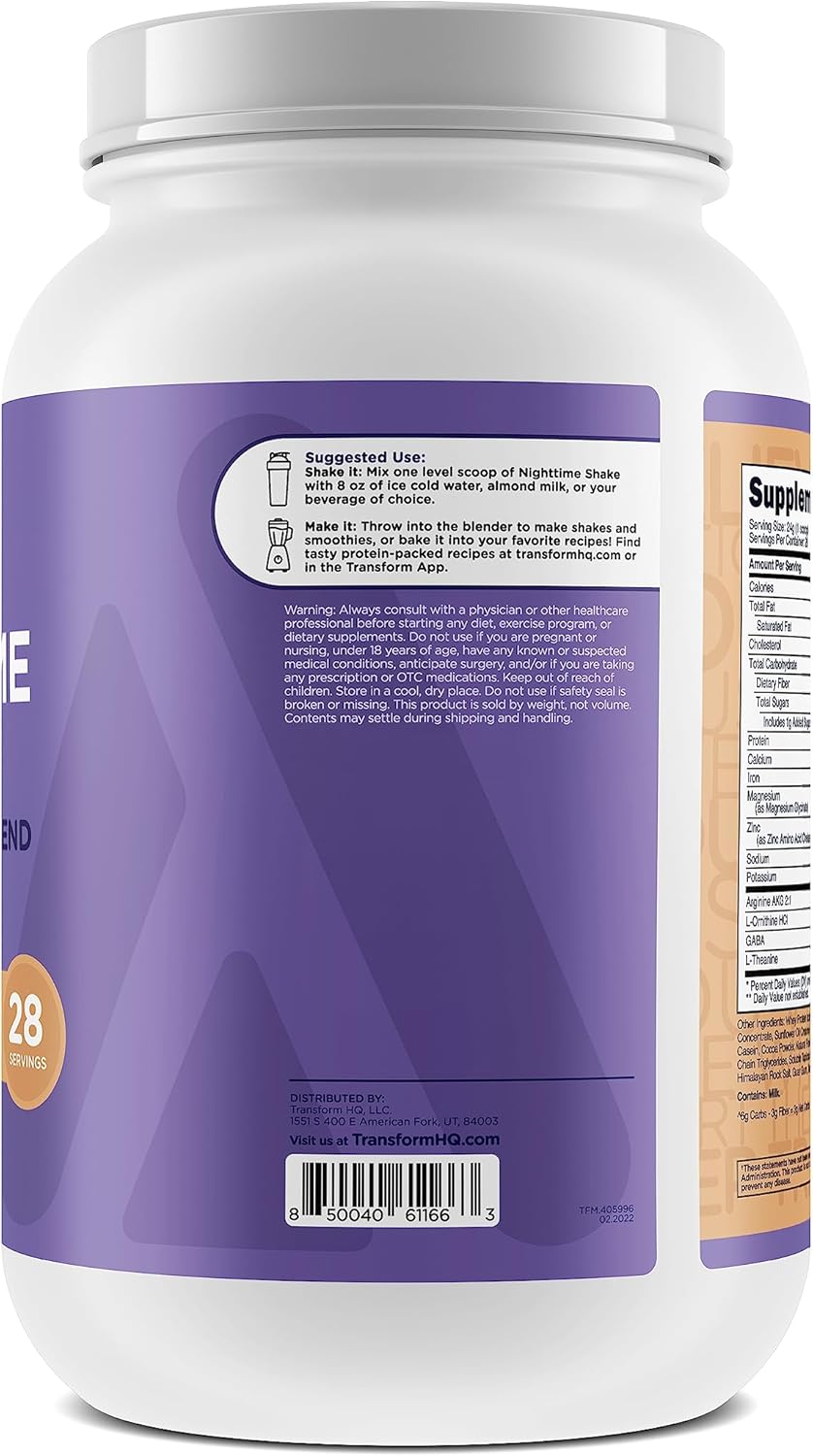 Chocolate Chip Cookie Nighttime Shake - Protein Blend for Sleep, 28 Servings