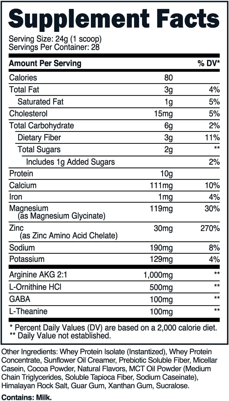 Chocolate Chip Cookie Nighttime Shake - Protein Blend for Sleep, 28 Servings