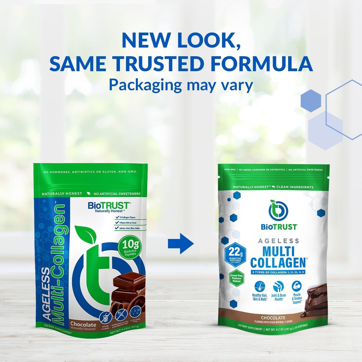 Chocolate Collagen Powder with 5 Types of Collagen for Women & Men - Hydrolyzed Protein from Grass-Fed Sources