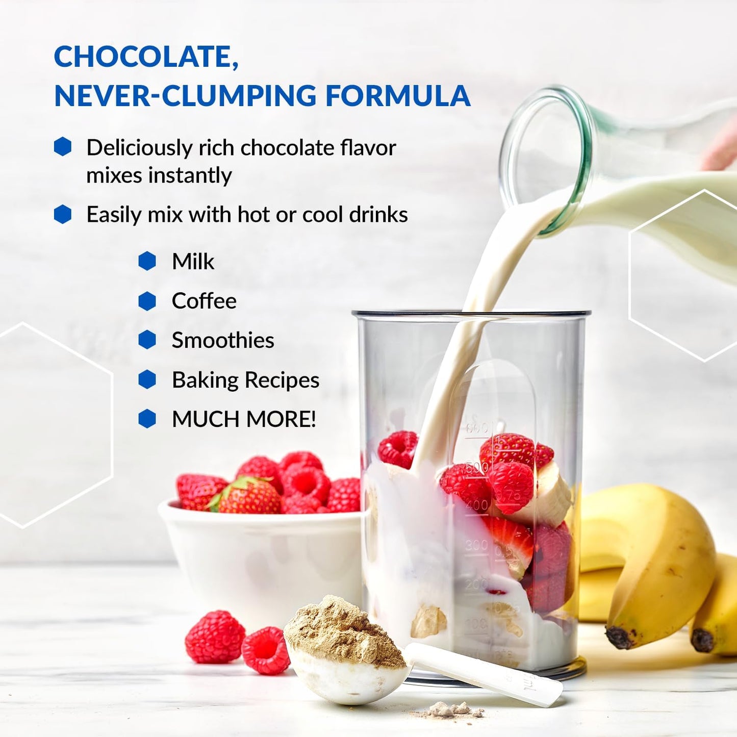 Chocolate Collagen Powder with 5 Types of Collagen for Women & Men - Hydrolyzed Protein from Grass-Fed Sources