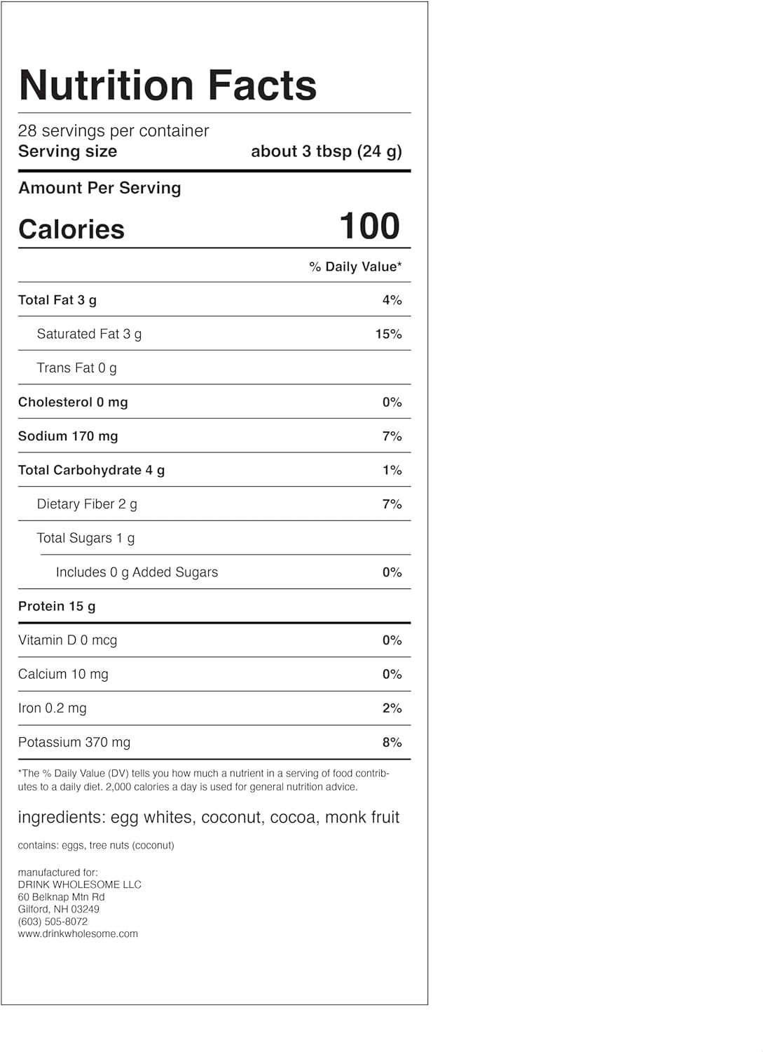 Chocolate Egg White Protein Powder - Gentle on Stomachs, Dairy & Lactose Free, No Artificial Sweeteners - Ideal for Carnivore & Paleo Diets, Suitable for Kids & Seniors