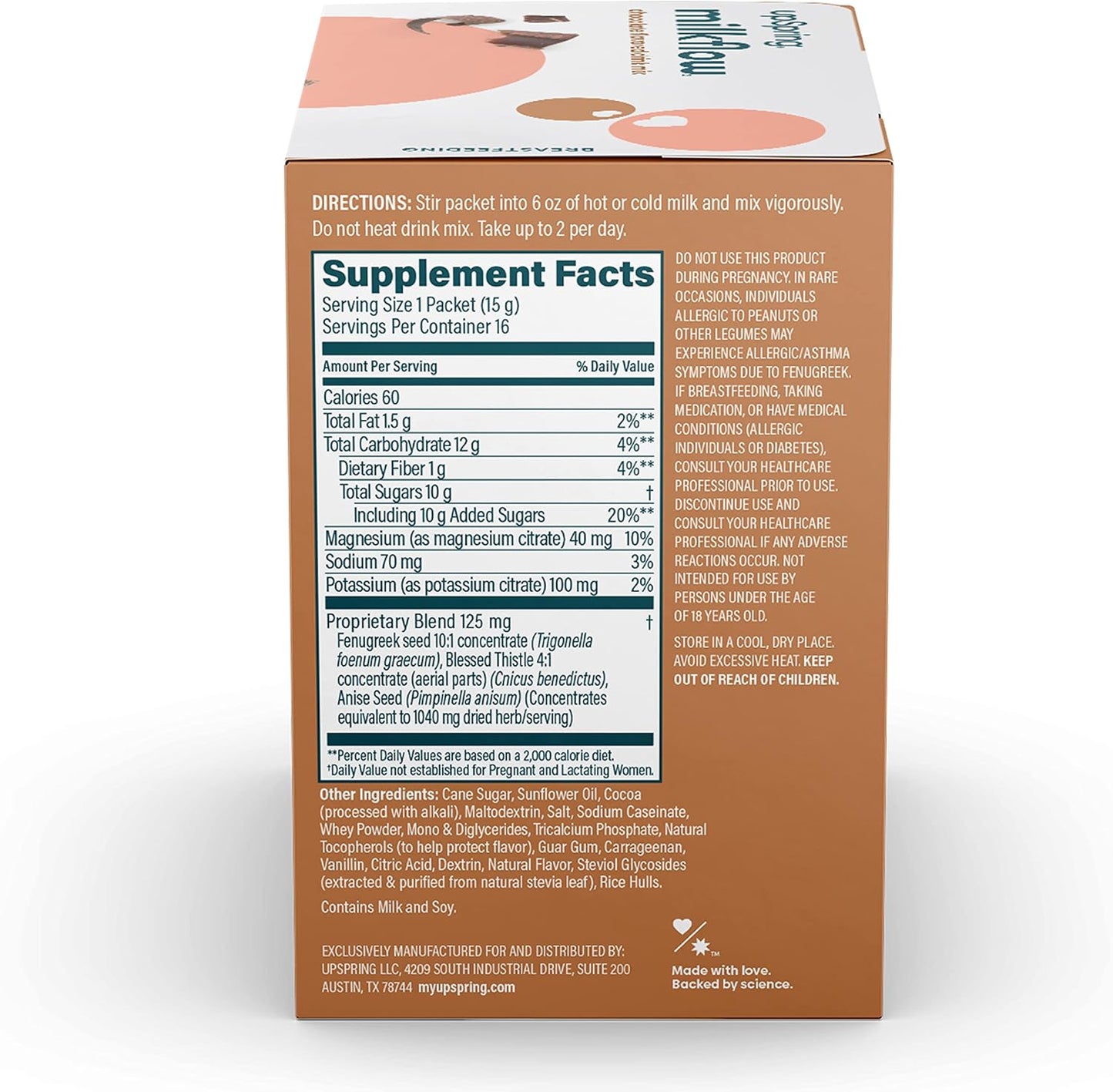 Chocolate Flavor Milkflow Electrolyte Breastfeeding Supplement Drink Mix - Promotes Healthy Breast Milk Supply & Restores Electrolytes - 16 Mixes