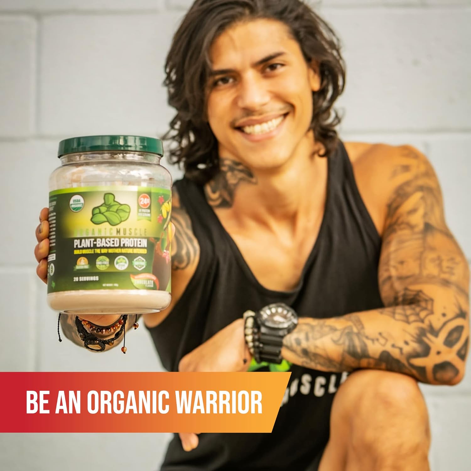Chocolate Flavored Organic Nootropic Blend for Focus, Memory, and Productivity - Vegan Superfood Supplement with Ashwagandha, Ginkgo, and Ginseng - 20 Servings