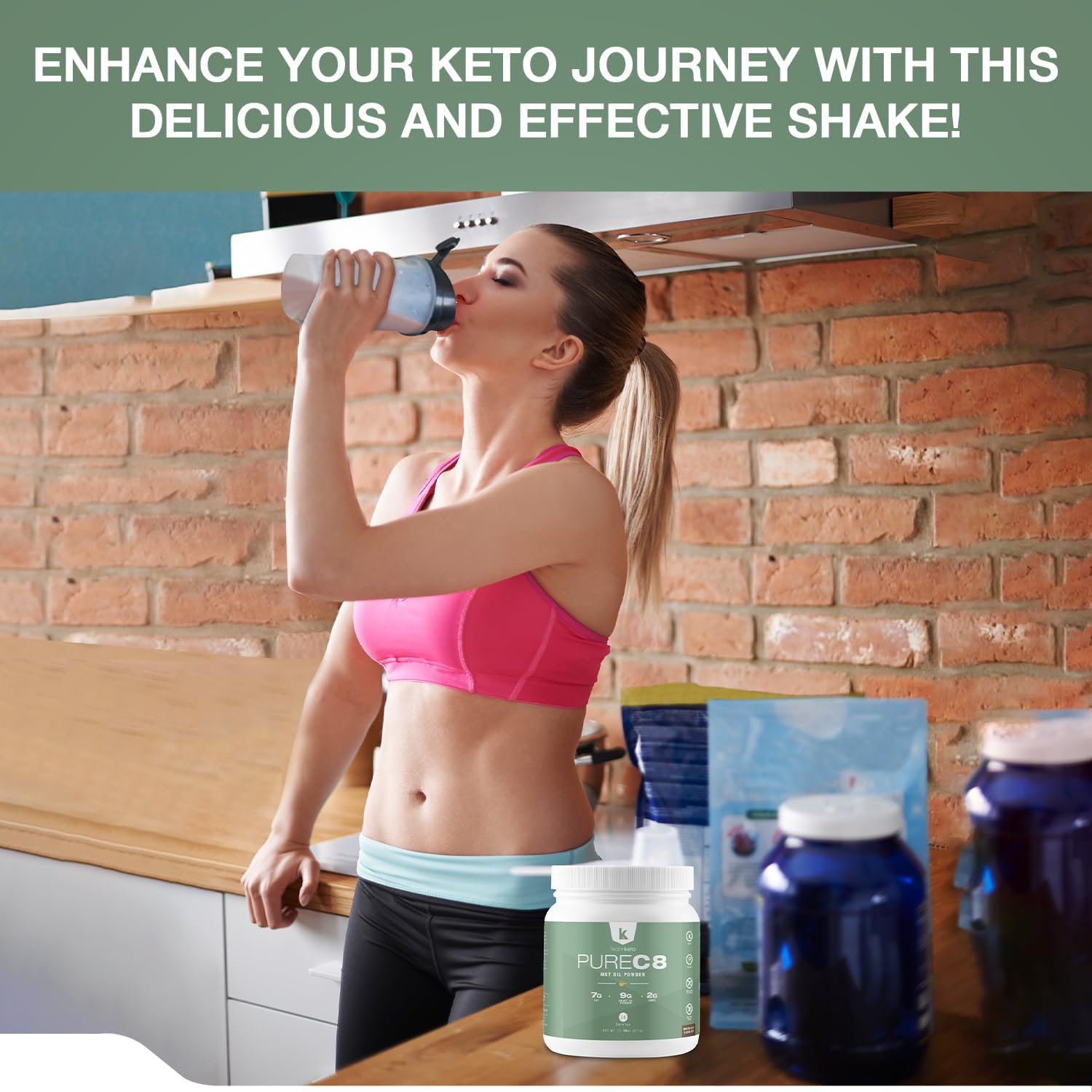 Chocolate Hazelnut TeamKeto C8 MCT Oil Powder - Vegan & Gluten-Free Coffee Creamer - Ideal for Tea, Coffee, and Shakes - 270g