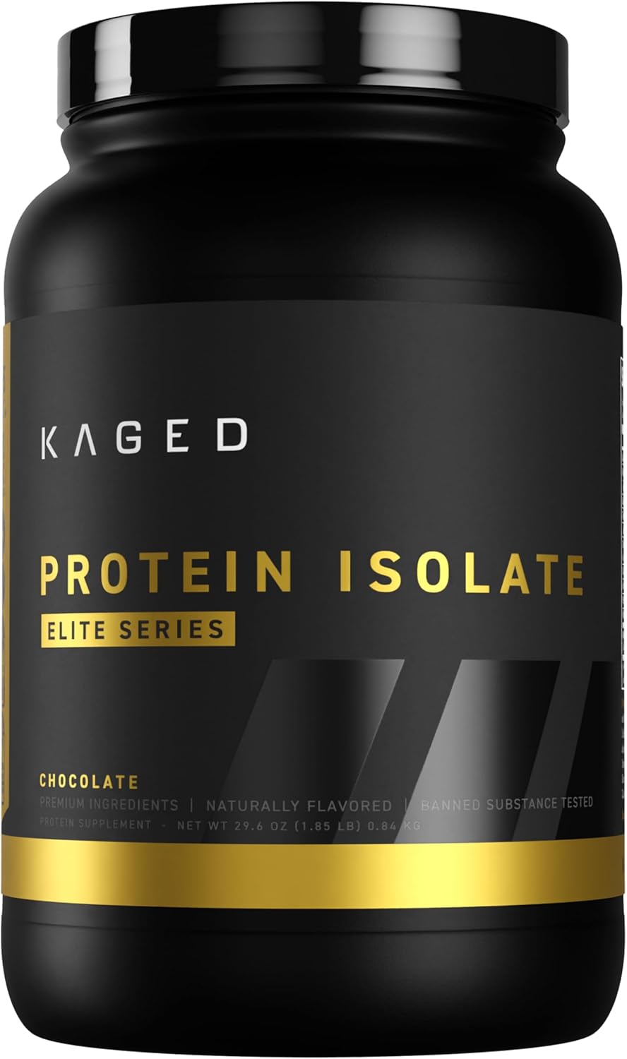 Chocolate Kaged Protein Powder Elite: 100% Isolate Blend for Recovery & Muscle Building, 2lbs