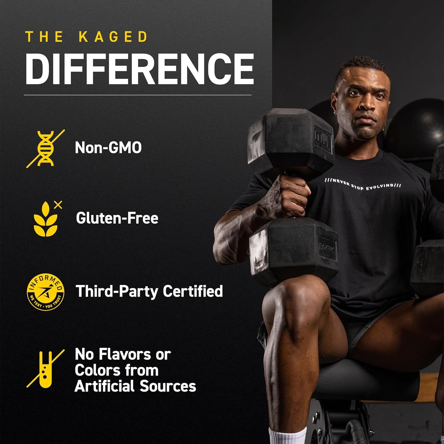 Chocolate Kaged Protein Powder Elite: 100% Isolate Blend for Recovery & Muscle Building, 2lbs