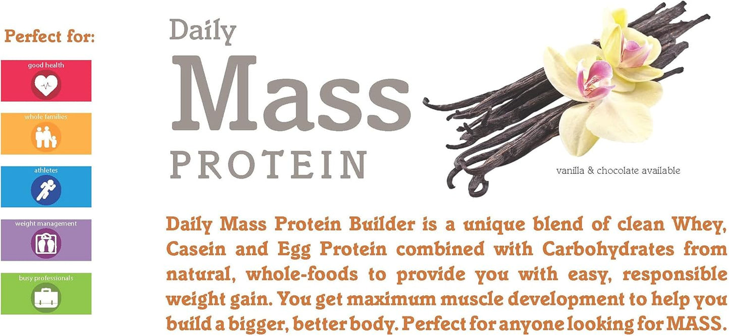Chocolate Mass Builder Protein Powder - 3.3 lb Bag, Non-GMO, No Artificial Ingredients
