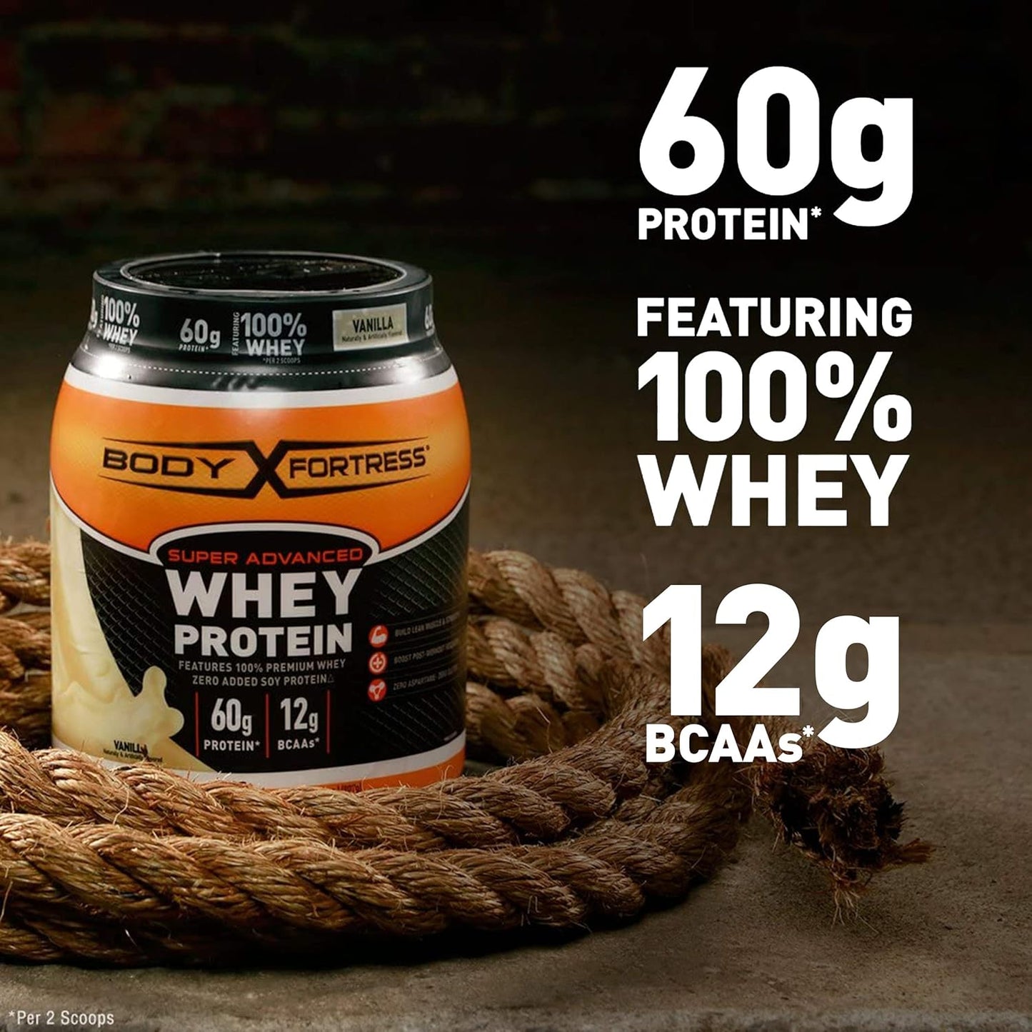 Chocolate Mass Gainer Protein Supplement for Muscle Mass Gain - Body Fortress Super Advanced Formula with Extra Calories - 1-4lb Jar