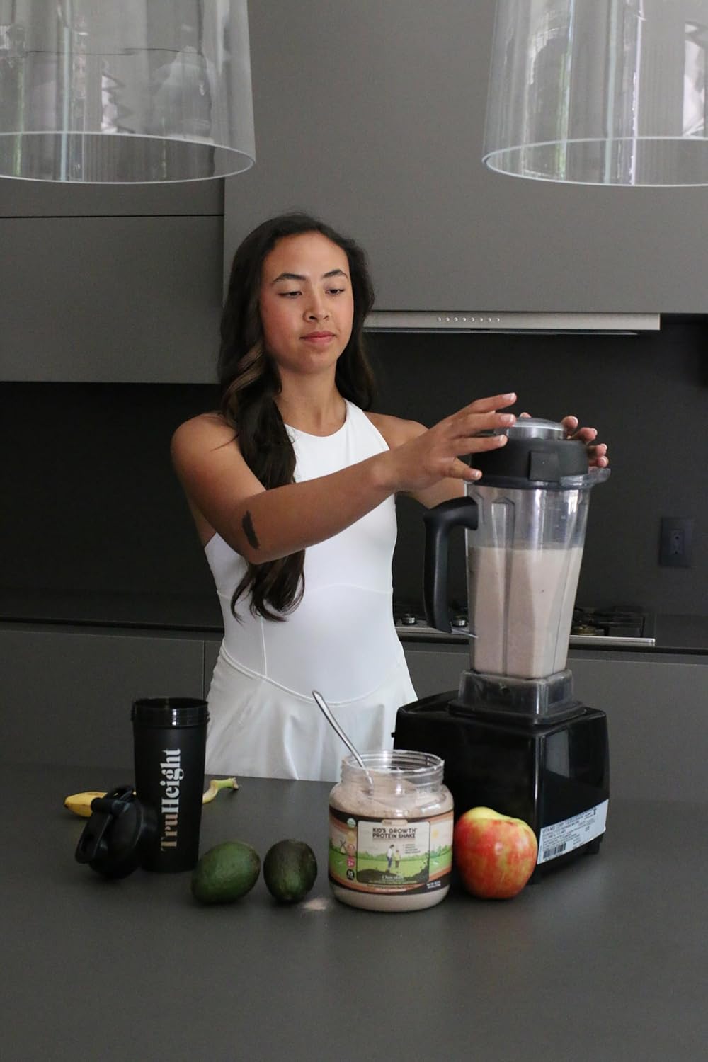 Chocolate Milk Flavored TruHeight Growth Protein Shake for Kids & Teens - Plant-Based Natural Protein Powder for Healthy Growth & Development - Pediatrician Approved - Vitamins & Minerals for Ages 5+