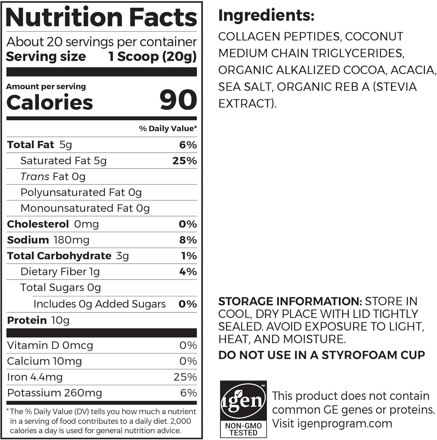 Chocolate Orgain Keto Collagen Protein Powder - Grass Fed Hydrolyzed Peptides, 5g MCT Oil for Joint & Skin Support - Non-GMO, Gluten Free - 0.88lb