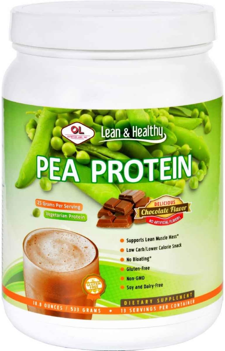 Chocolate Pea Protein Shake by Olympian Labs - Small 18.8 Ounce Size