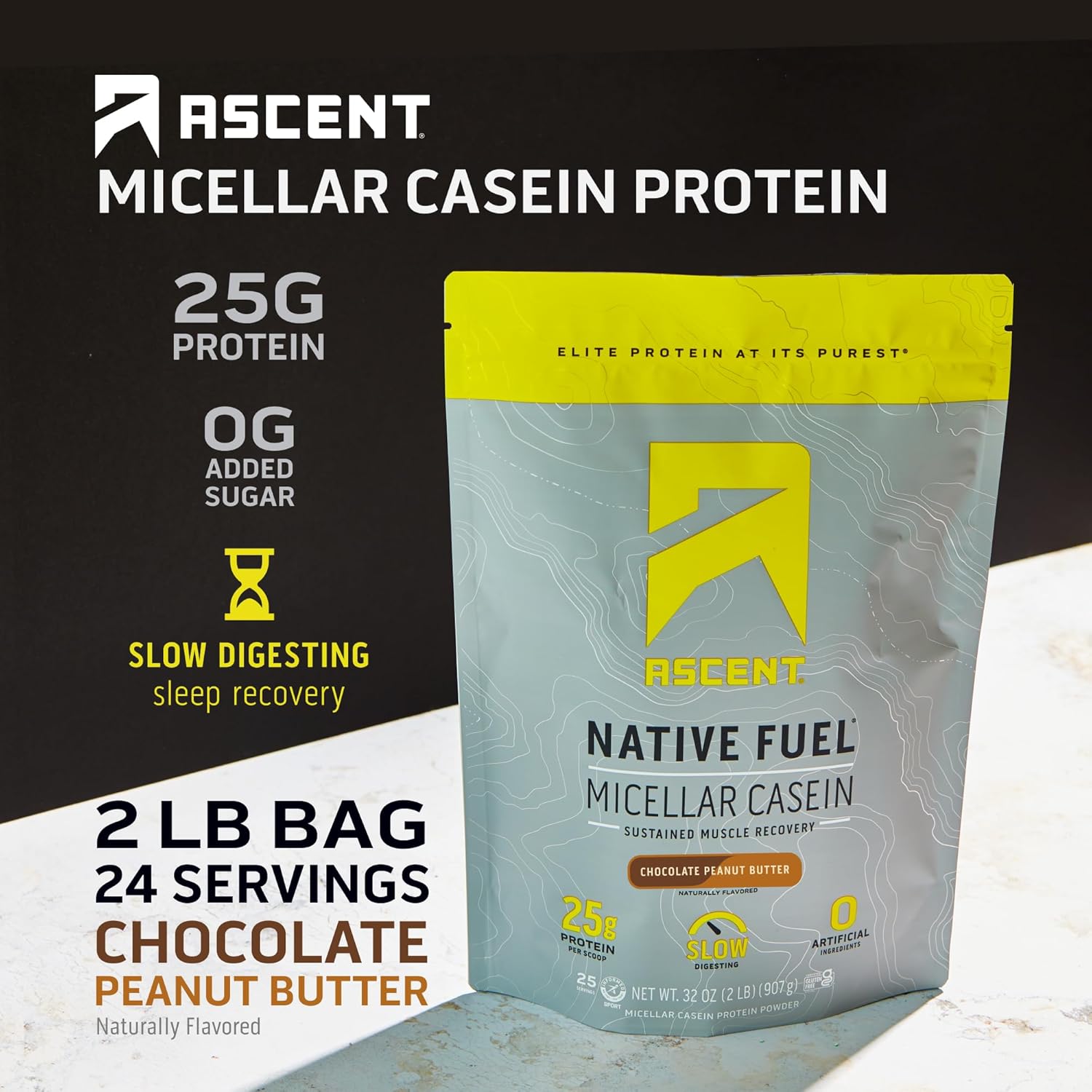 Chocolate Peanut Butter Casein Protein Powder & Plant Protein Powder Combo Pack - 2 lb & 18 Servings