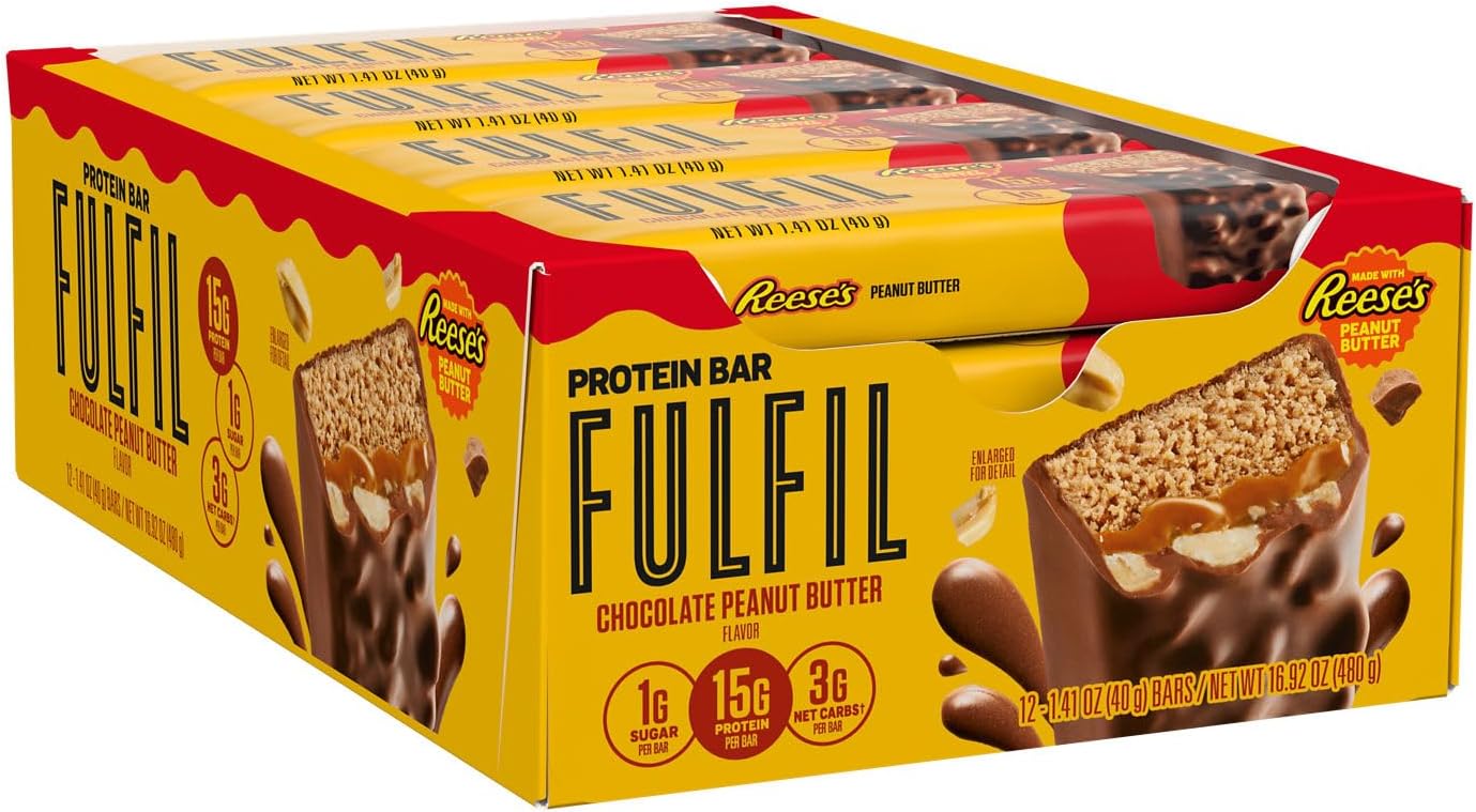 Chocolate Peanut Butter FULFIL Protein Snack Bars - 15g Protein, 12 Count
