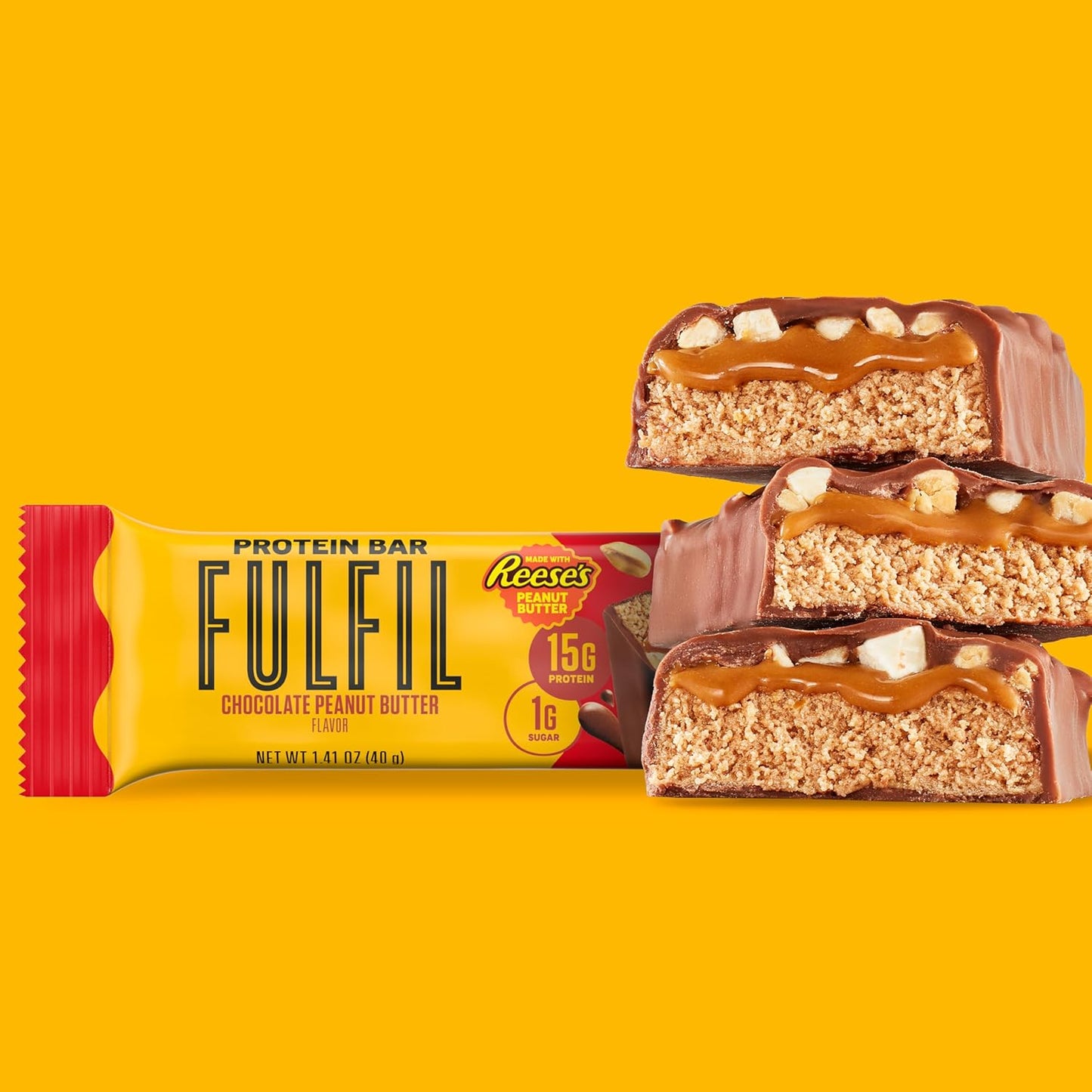 Chocolate Peanut Butter FULFIL Protein Snack Bars - 15g Protein, 12 Count