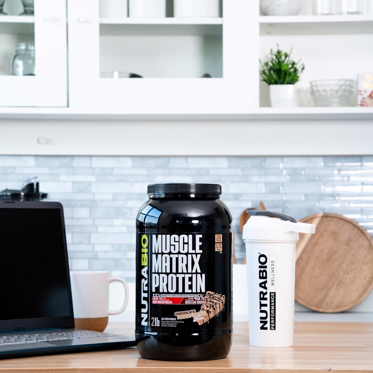 Chocolate Peanut Butter NutraBio Muscle Matrix Protein Powder - 2 lb (1 Pack)