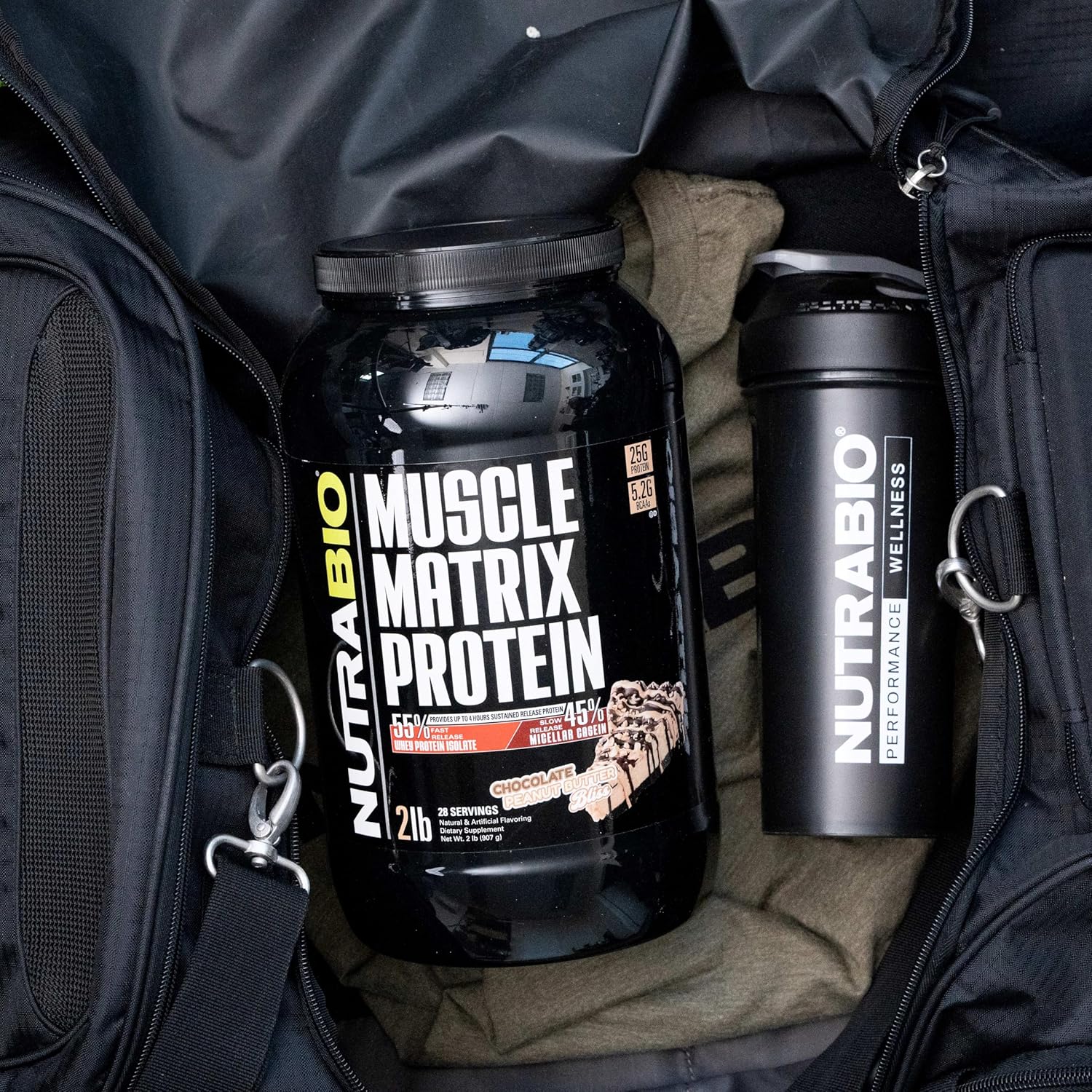 Chocolate Peanut Butter NutraBio Muscle Matrix Protein Powder - 2 lb (1 Pack)