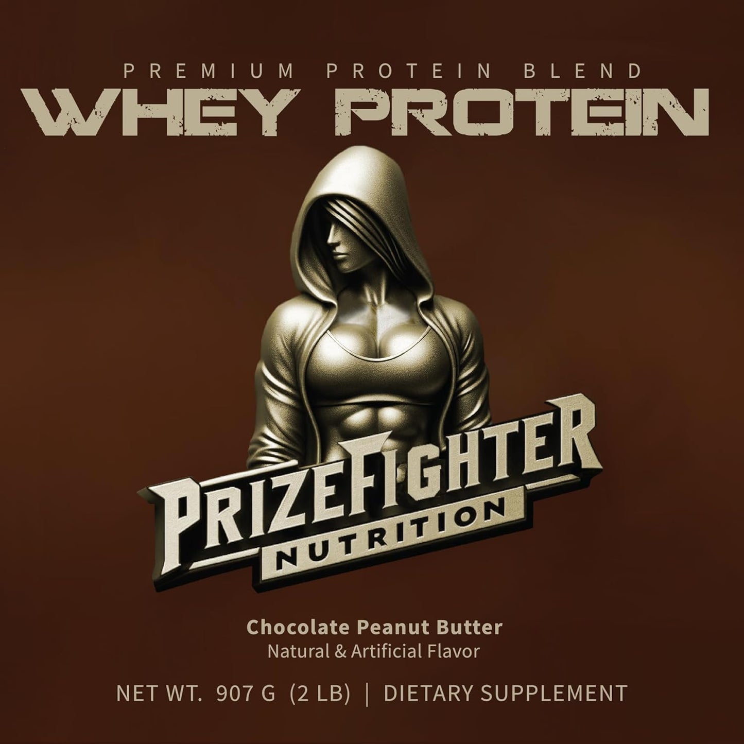 Chocolate Peanut Butter Whey Protein Powder with Digestive Enzymes for Muscle Building - 25g Protein per Serving - Made in USA