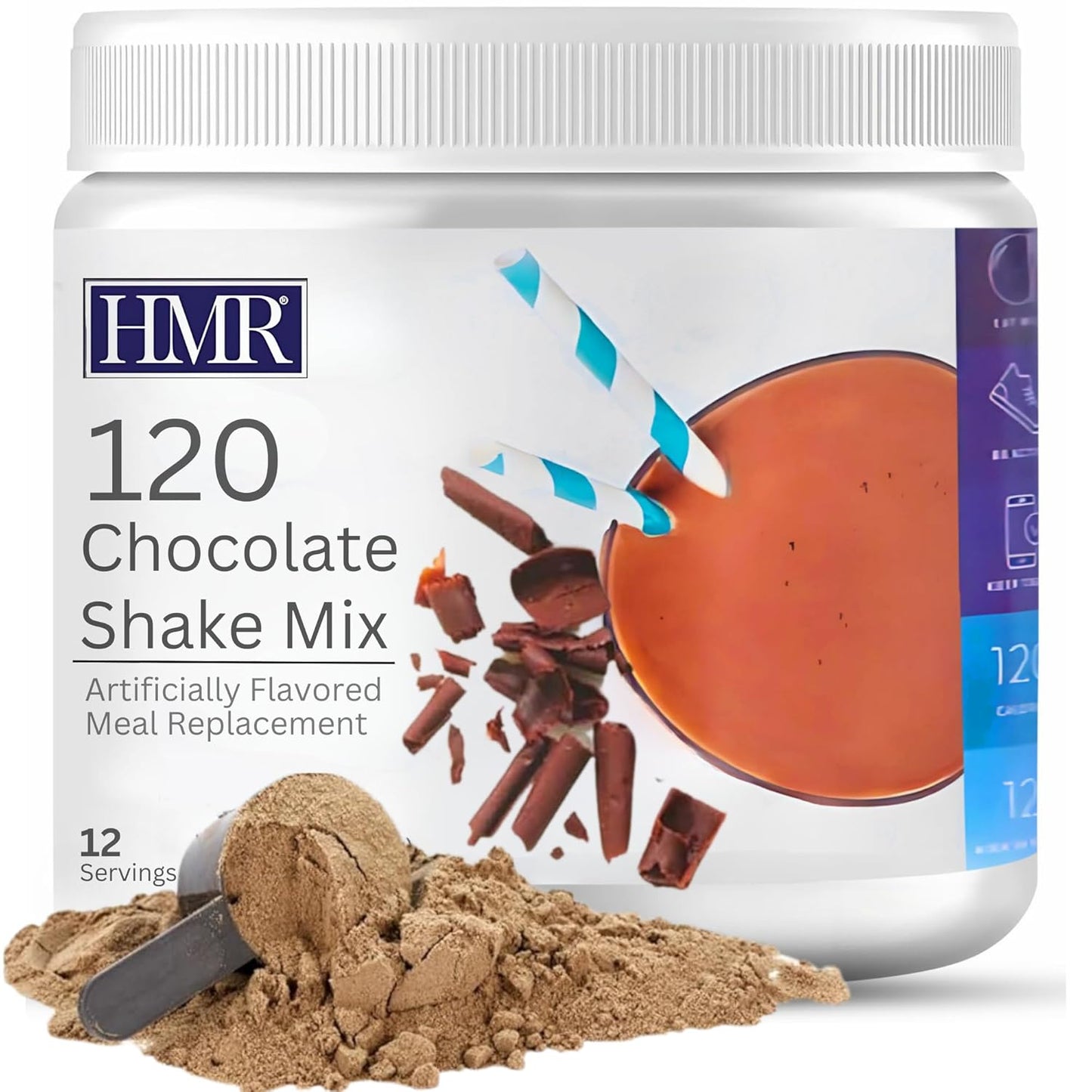 Chocolate Shake Meal Replacement Powder for Healthy Weight Loss - 12g Protein, Nutritional Drink with Low Calories (12 Servings)