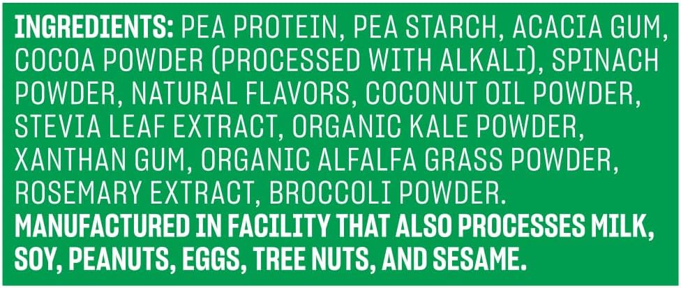 Chocolate Vega Protein and Greens Powder - 20g Plant-Based Protein with Veggies, Non-GMO, Vegan, Pea Protein - 1.3 lbs