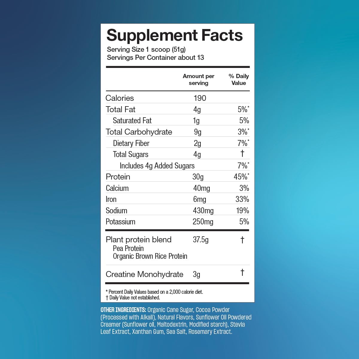 Chocolate Vega Protein Powder with Added Creatine - 23.4oz Size