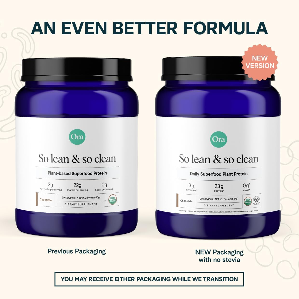 Chocolate Vegan Protein Powder - 23g Plant Protein, 20 Servings, Bloat-Free, Gluten Free, Non-GMO - Ideal for Women and Men, No Artificial Sweeteners