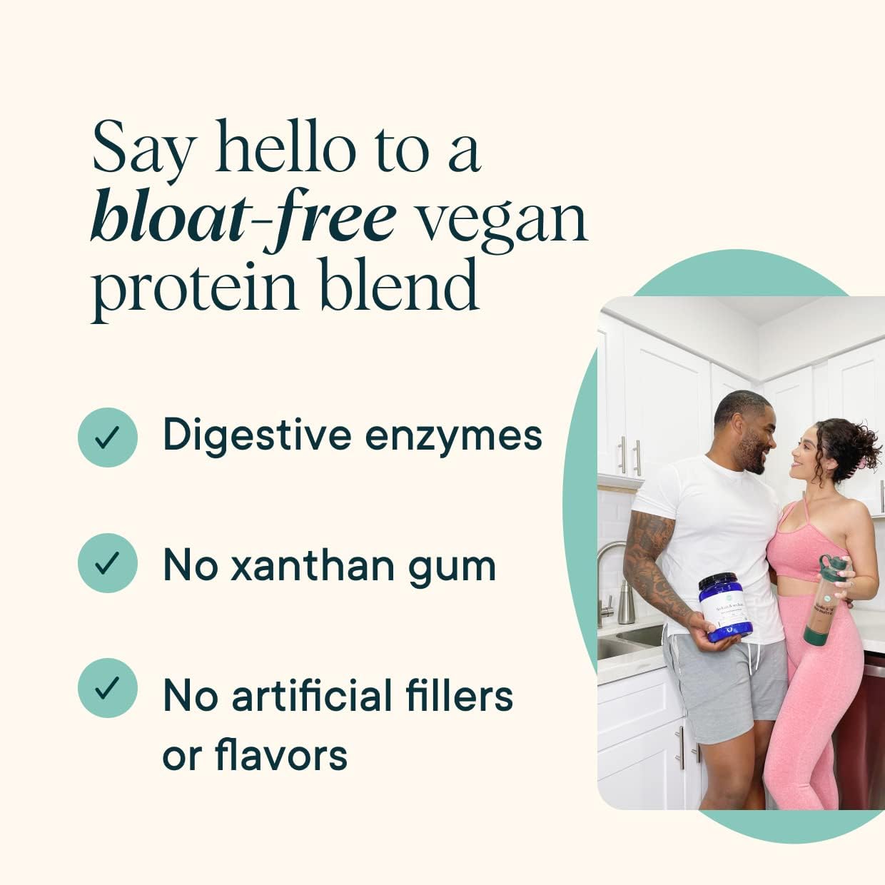 Chocolate Vegan Protein Powder - 23g Plant Protein, 20 Servings, Bloat-Free, Gluten Free, Non-GMO - Ideal for Women and Men, No Artificial Sweeteners