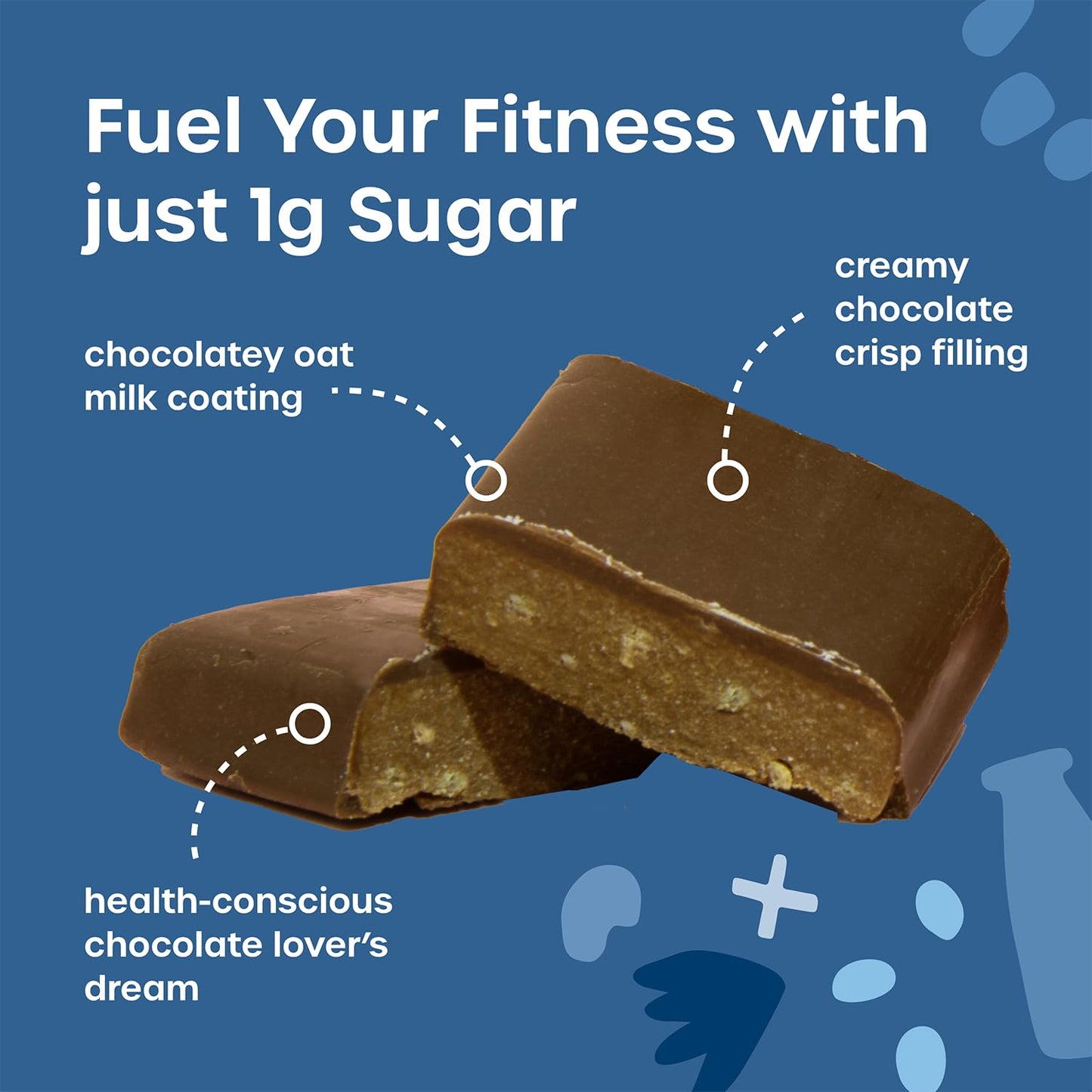Chocolate Whey Protein Bar with Creatine for Muscle Support - Low Sugar & Net Carbs - Soy-Free Oat Milk Crisp Flavor (12 Bars)