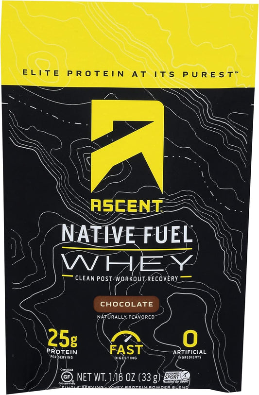 Chocolate Whey Protein Powder Packet - 1.16 OZ by Ascent