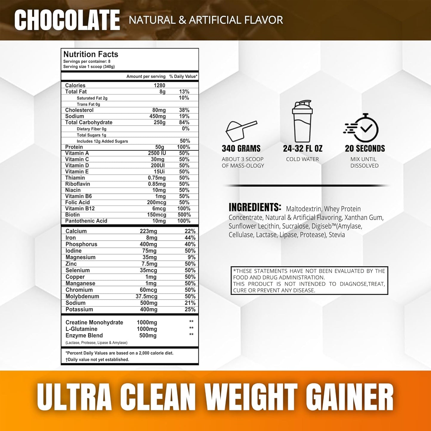 Chocolate Whey Protein Powder Weight Gainer for Muscle Building - 6 lbs for Men & Women by MUSCLEOLOGY