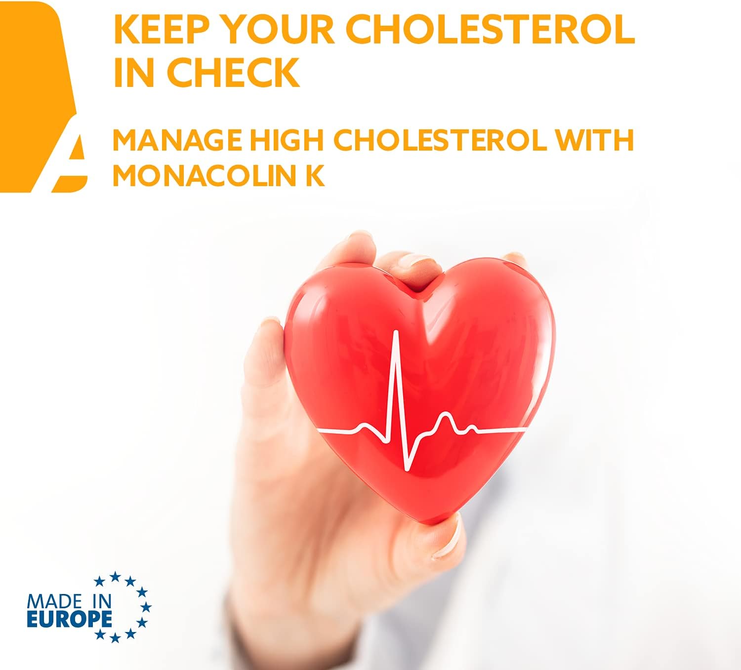 Cholesterin Komplex Supplement | 30 Vegan Tablets | Red Yeast Rice Extract with Monacolin K | Gluten-Free & Lactose-Free | Made in Europe