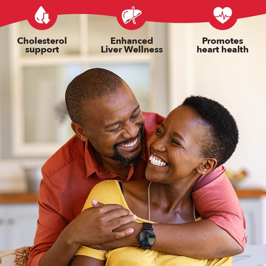 Cholesterol Support Supplement with Red Yeast Rice, CoQ10, Guggul & Phytosterols - 180 Capsules for Healthy Heart & Liver Function