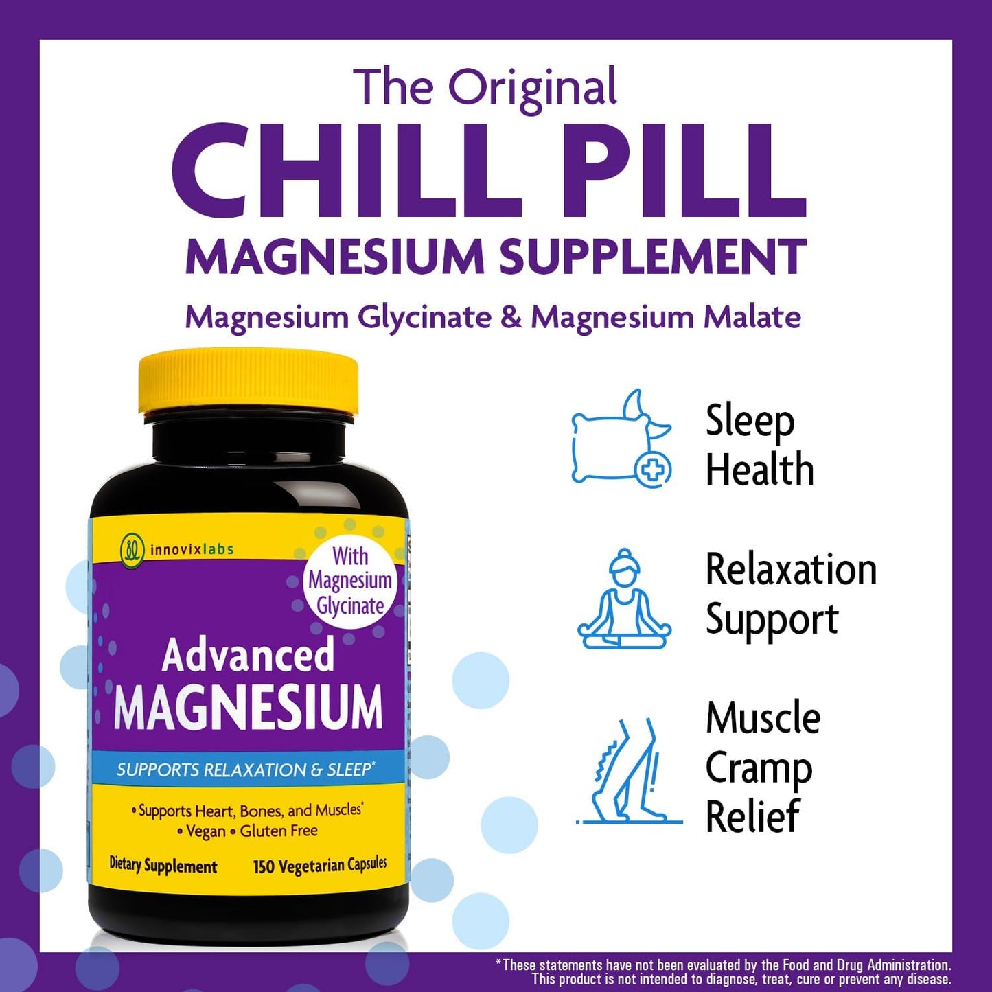 Choline Bitartrate and Advanced Magnesium Bundle for Memory and Brain Health Boost - 100 Capsules Choline, 150 Capsules Magnesium.
