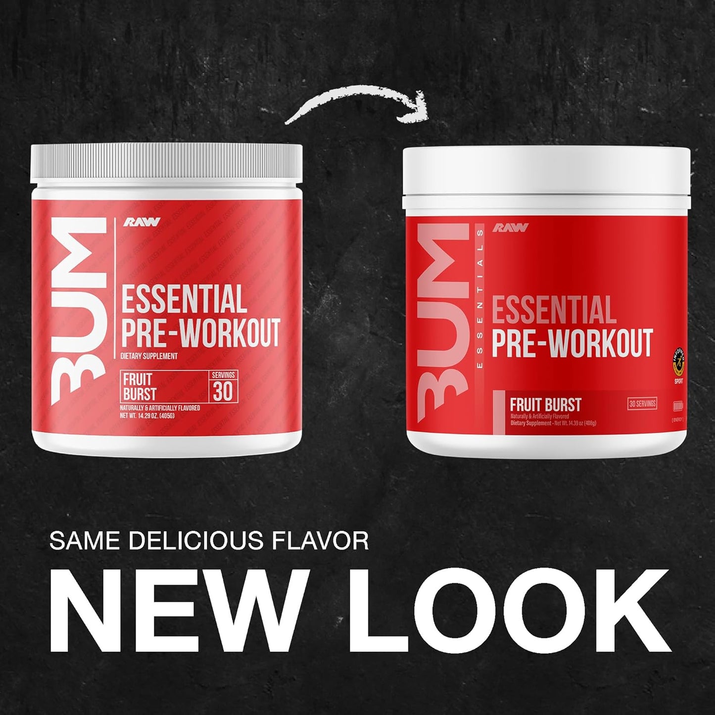 Chris Bumstead RAW Essential Pre-Workout Powder (Fruit Burst) - Sports Nutrition Supplement for Men & Women - Energy Powder with Caffeine, L-Citrulline, L-Tyrosine, & Beta Alanine Blend