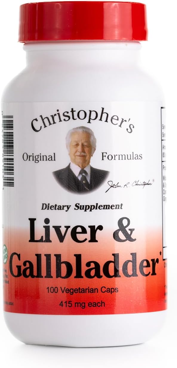 Christopher's Liver & Gallbladder Formula Capsules - Natural Gallbladder Supplements for Digestion with Enzymes & Herbs