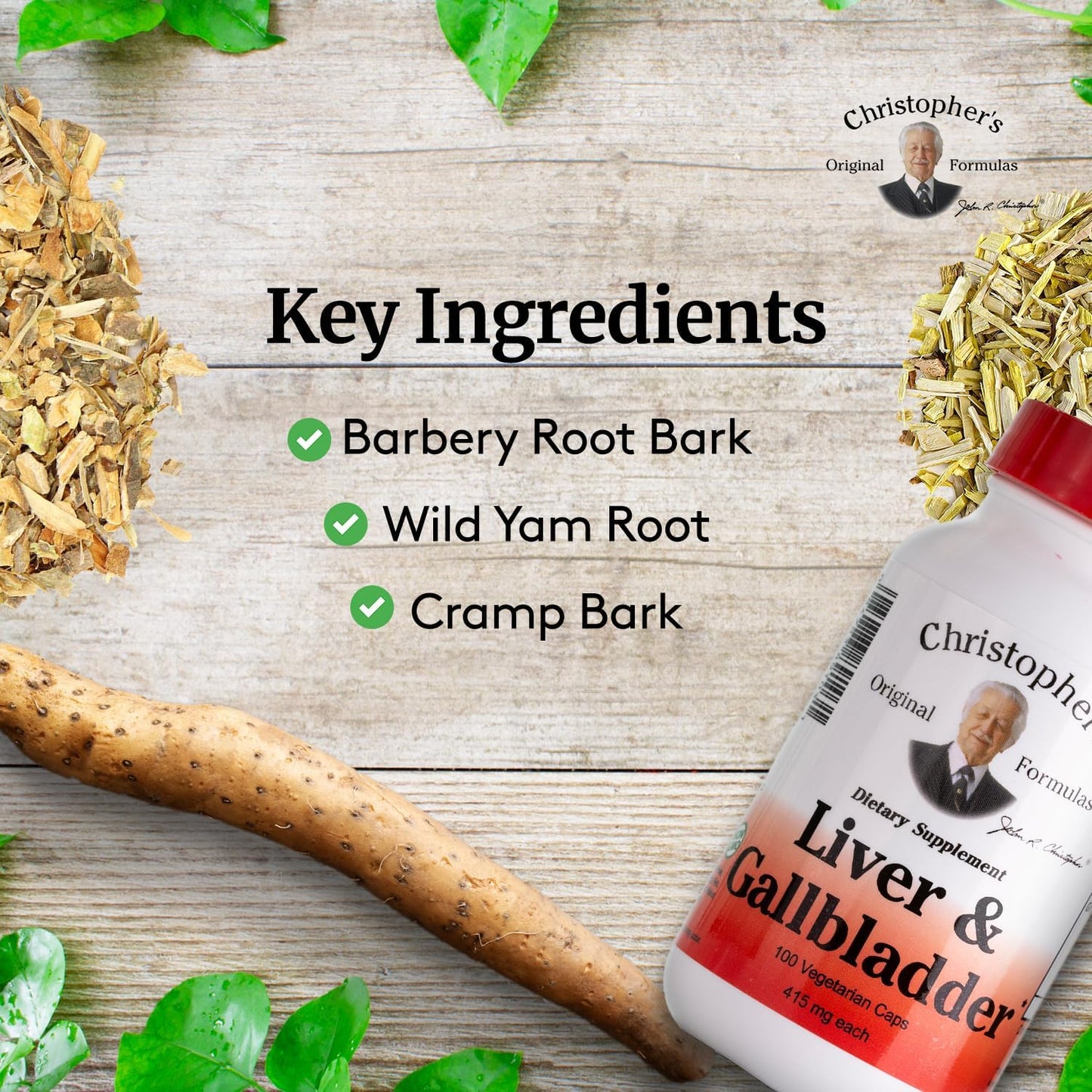 Christopher's Liver & Gallbladder Formula Capsules - Natural Gallbladder Supplements for Digestion with Enzymes & Herbs