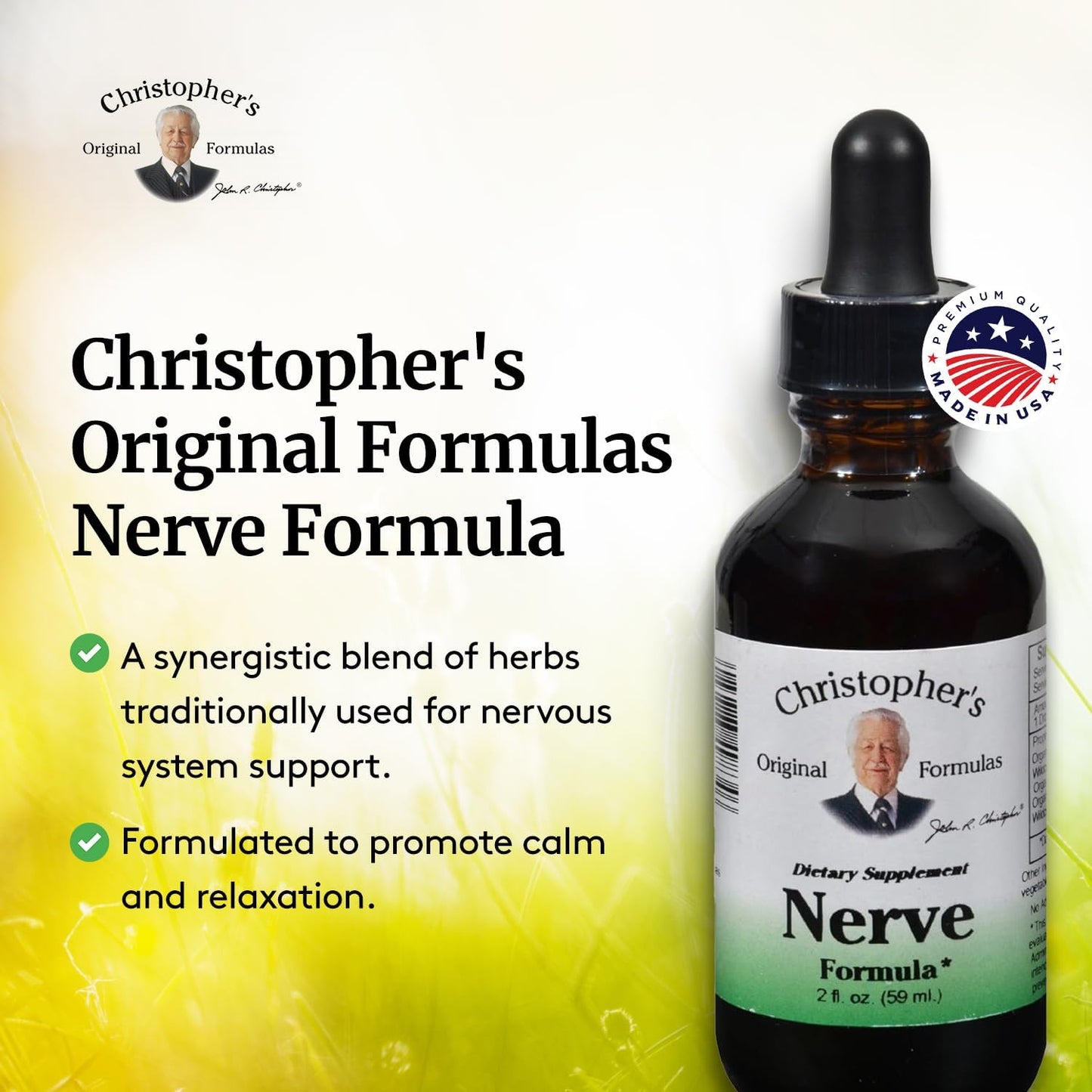 Christopher's Nerve Formula Herbal Supplement 2 oz - Original Blend