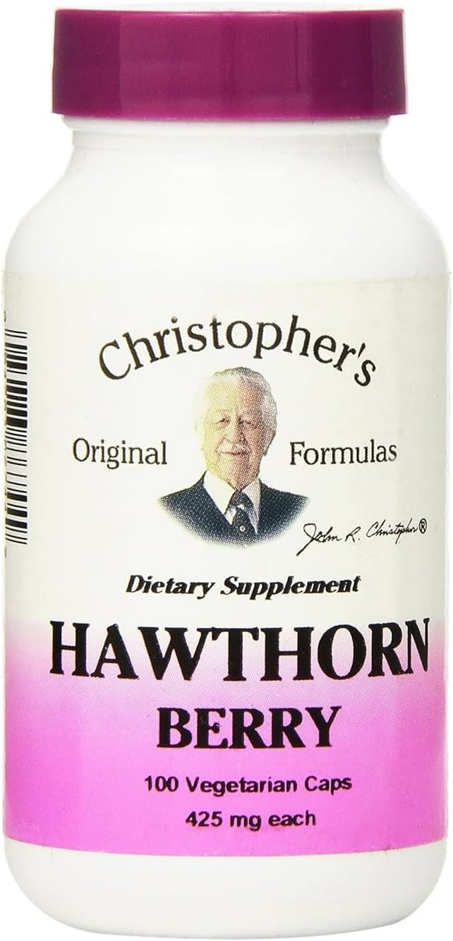 Christopher's Original Formulas Hawthorn Berry Capsules - Heart & Cardiovascular Wellness Support - 100 Capsules