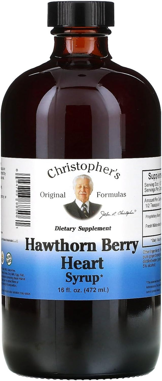 Christopher's Original Formulas Nourish Hawthorn Berry Heart Syrup - 16 Ounce Bottle