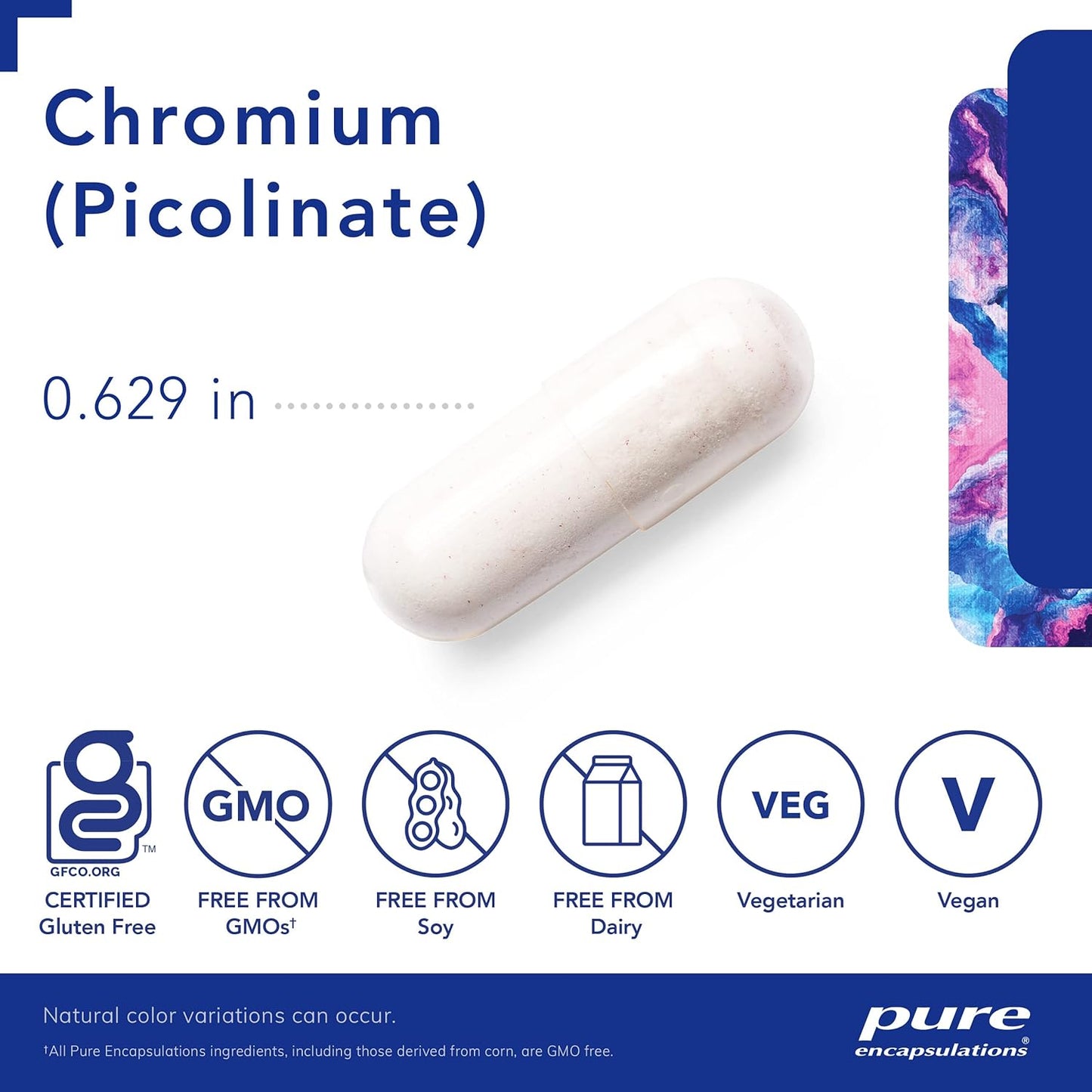 Chromium Picolinate 200 mcg Capsules for Healthy Metabolism Support | Hypoallergenic Supplement by Pure Encapsulations | 60 Count
