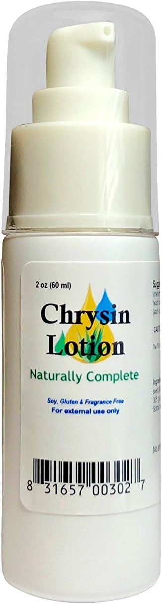 Chrysin Extract 2 oz. Pump Bottle - Non-GMO - Unscented Formula for Men and Women