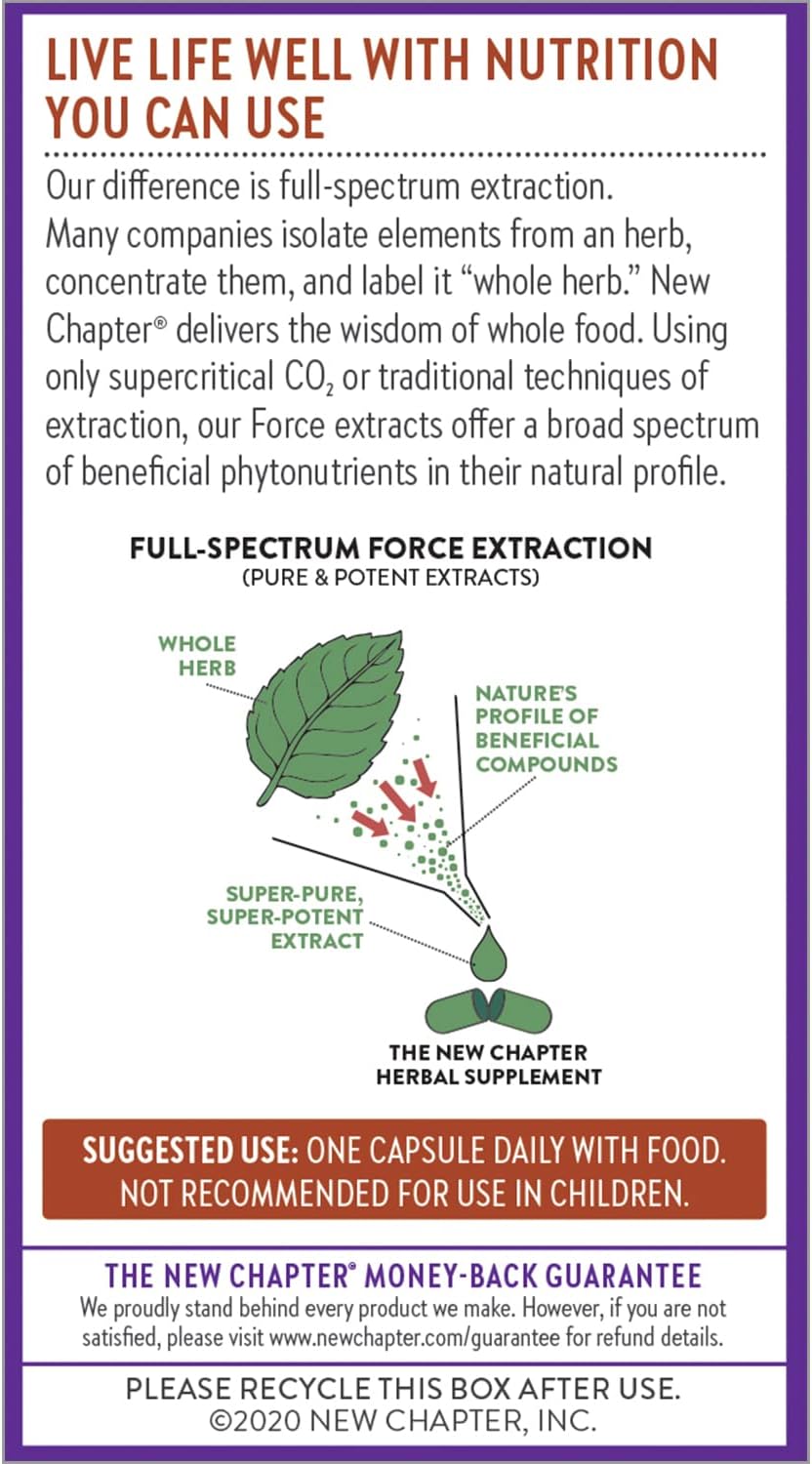 Cinnamon Force Antioxidant Supplement with Non-GMO Ingredients - 30 ct Vegetarian Capsules by New Chapter