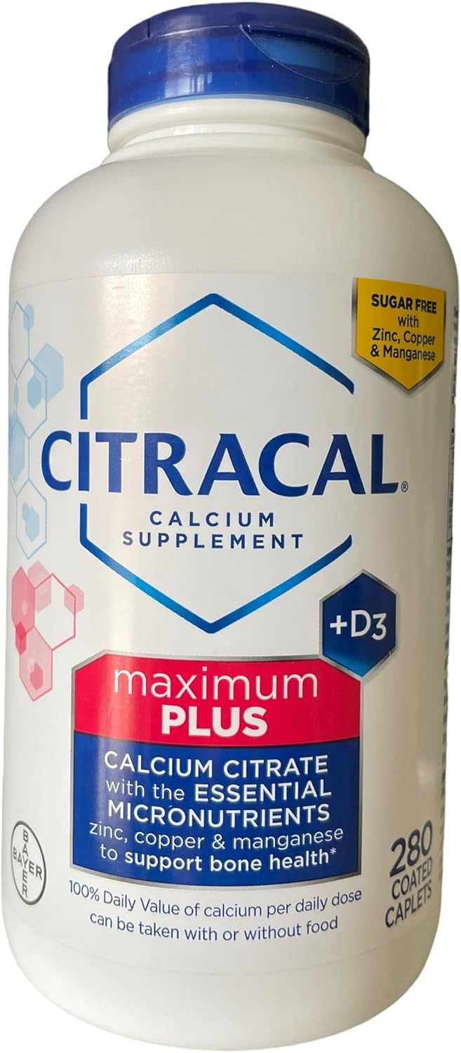 Citracal Maximum Plus Calcium Citrate Caplets with Vitamin D3 - 280 ct. - 1 Pack