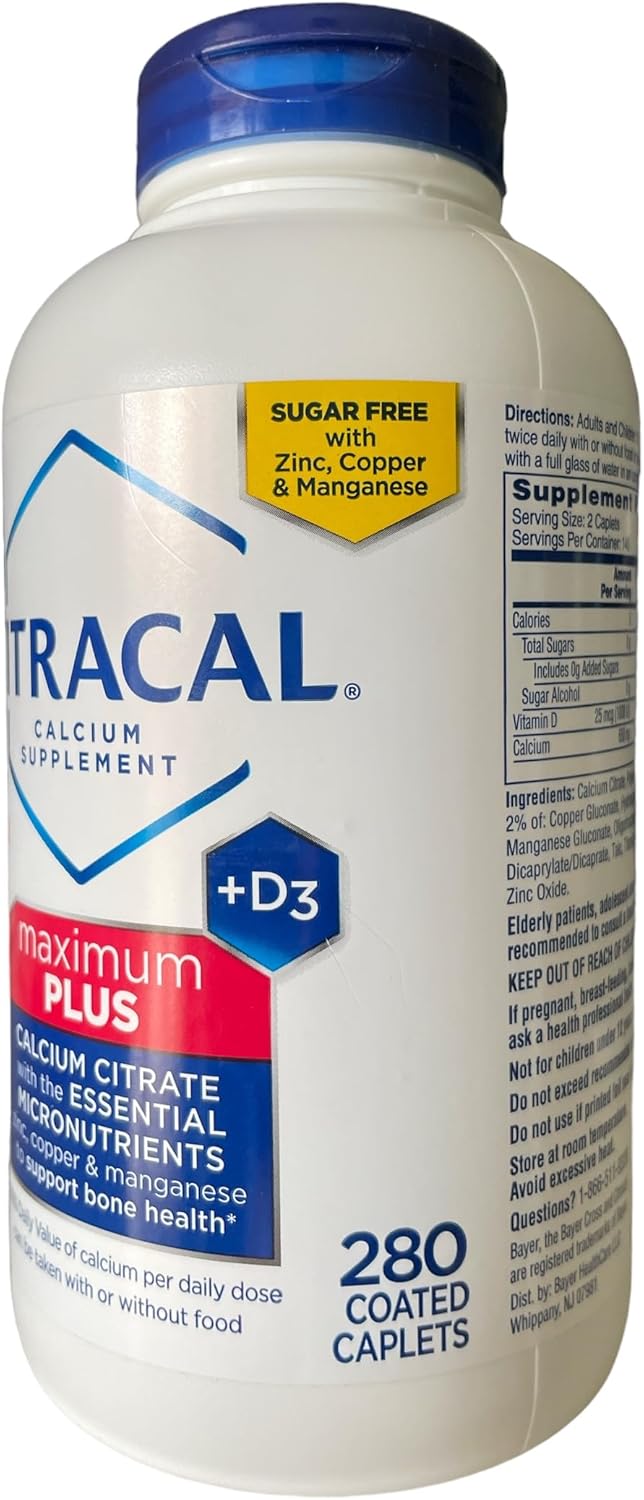 Citracal Maximum Plus Calcium Citrate Caplets with Vitamin D3 - 280 ct. - 1 Pack