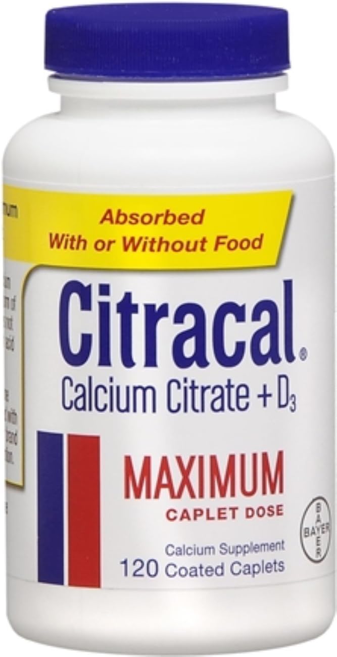 Citracal Maximum Plus D3 Calcium Citrate Supplement, 240 Tablets (2 Pack)