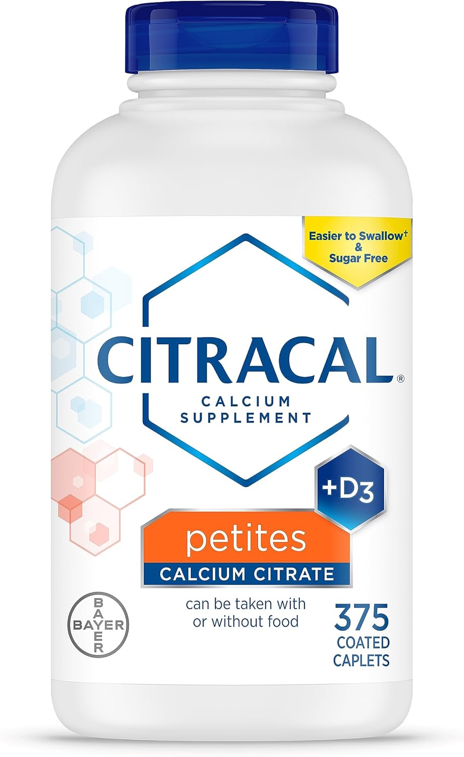 Citracal Petites Calcium Citrate Caplets with Vitamin D3 for Bone Health Support, 375 Count, Ages 12+